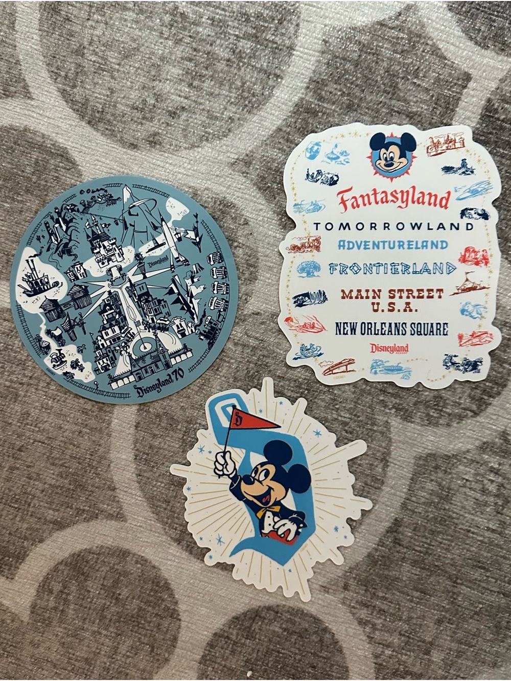 Disneyland 70th Vinyl Stickers 3 Pack